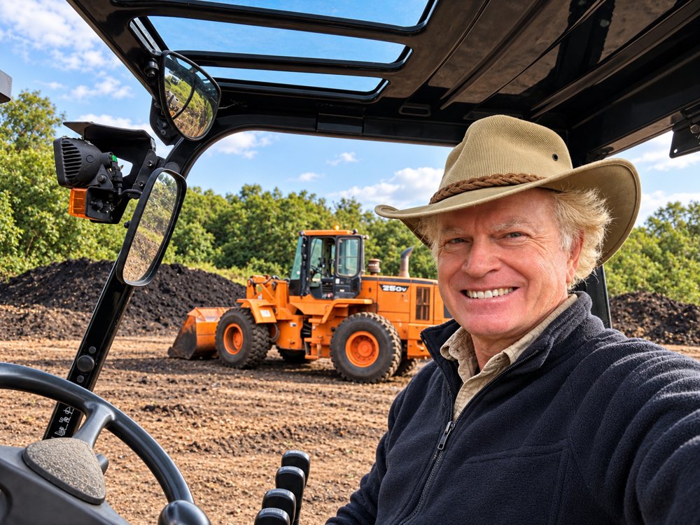 Peter Topperwien at The Black Stuff's soil operation in regional Queensland
