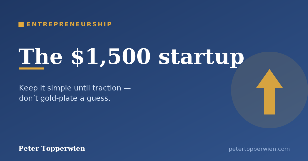 The $1,500 startup